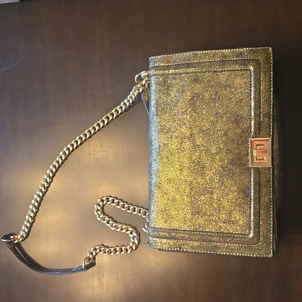 INC (Nwot) Ajae Gold Metallic Shoulder Bag